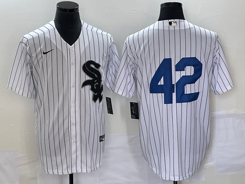Men's Chicago White Sox #42 White 2023 Jackie Robinson Day Authentic jersey