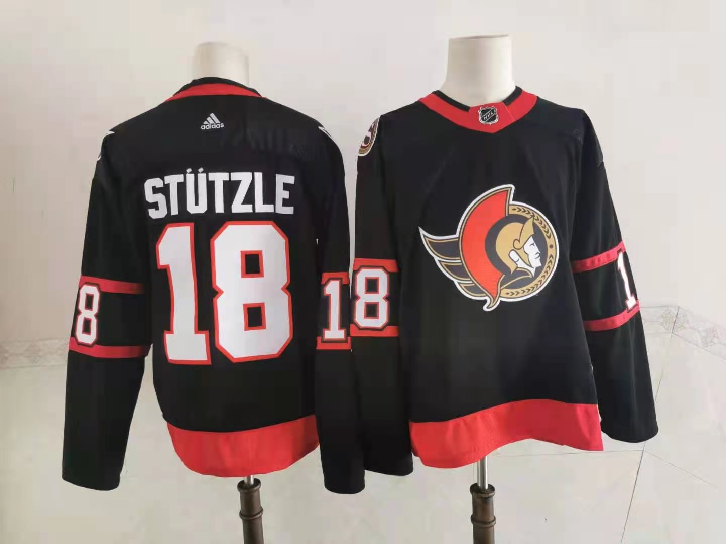 Men's Ottawa Senators Tim Stutzle #18 Black Player jersey