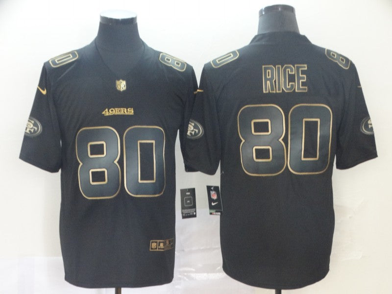 Men's San Francisco 49ers Jerry Rice #80 Black Alternate Game jersey