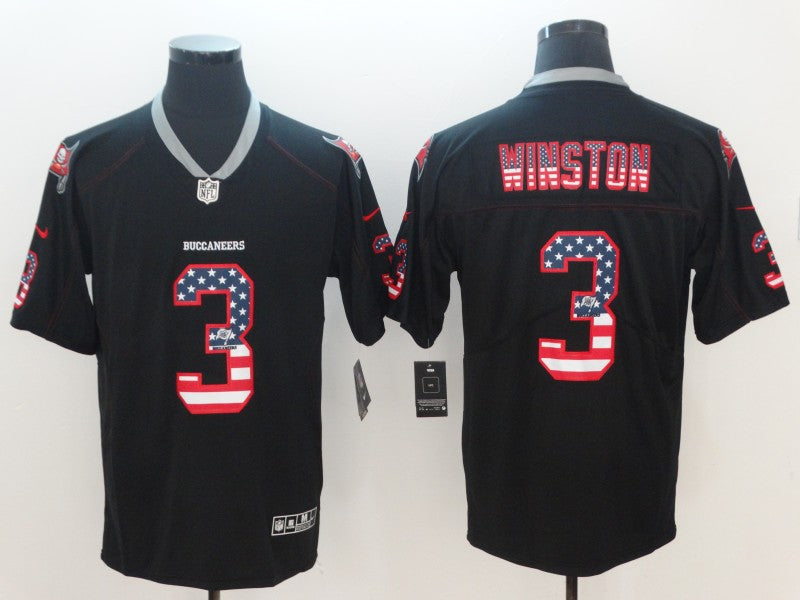 Men's Tampa Bay Buccaneers Jameis Winston #3 Black Alternate Game jersey