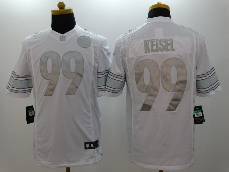 Men's Pittsburgh Steelers Brett Keisel #99 White Game jersey
