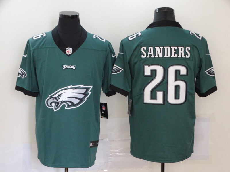 Men's Philadelphia Eagles Miles Sanders #26 Midnight Green Game Player jersey