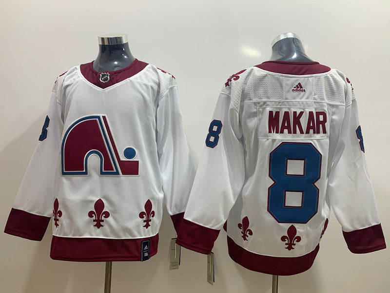 Men's Colorado Avalanche Cale Makar #8 White Breakaway jersey