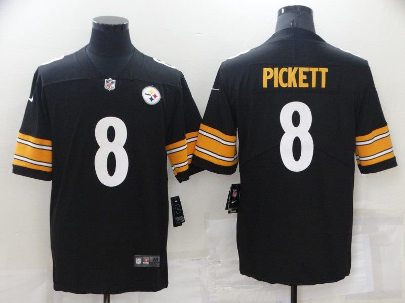 Men's Pittsburgh Steelers Kenny Pickett #8 Black Game jersey