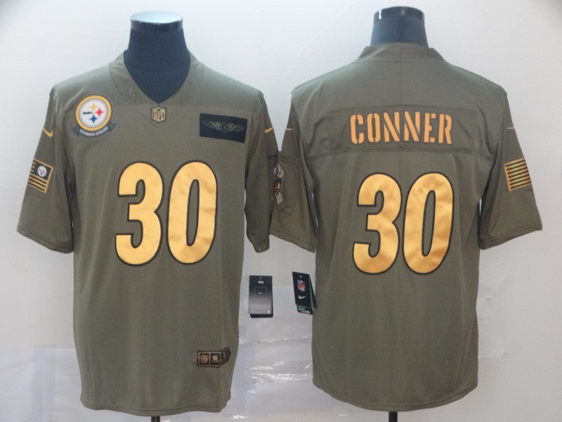 Men's Pittsburgh Steelers James Conner #30 Brown Game Player jersey