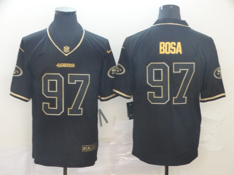 Men's San Francisco 49ers #97 Nick Bosa Black Game jersey