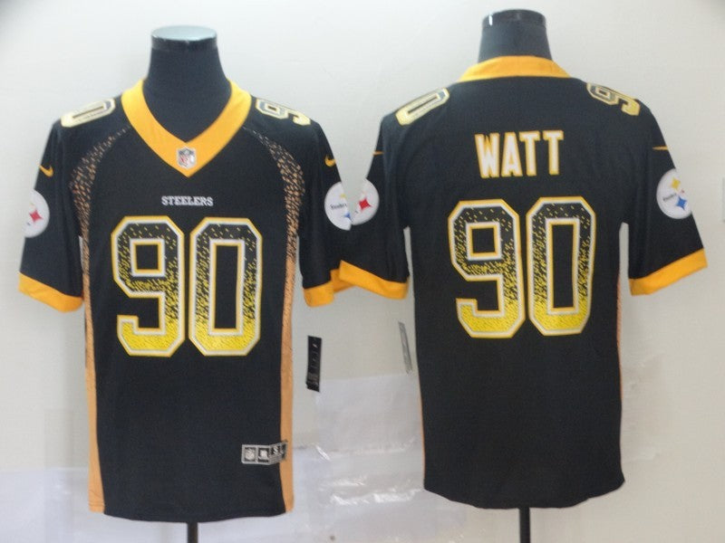 Men's Pittsburgh Steelers T.J. Watt Black Authentic Player Game jersey
