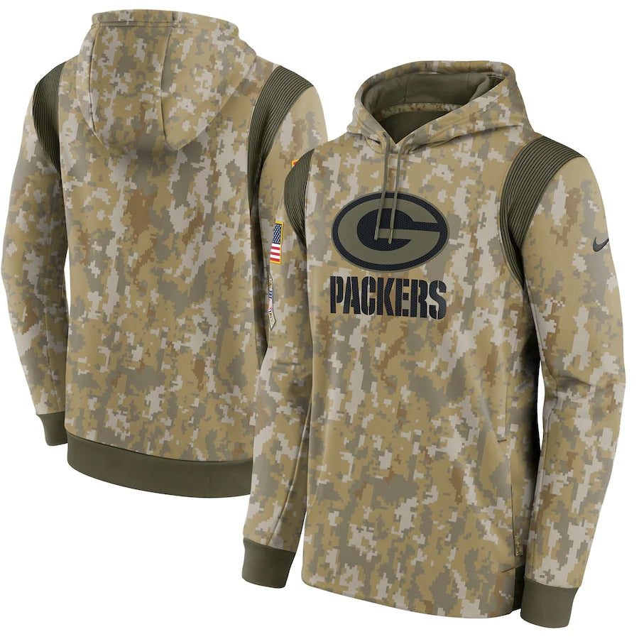 Men's Green Bay Packers NFL 2021 Salute to Service Hoodie1 Camouflage