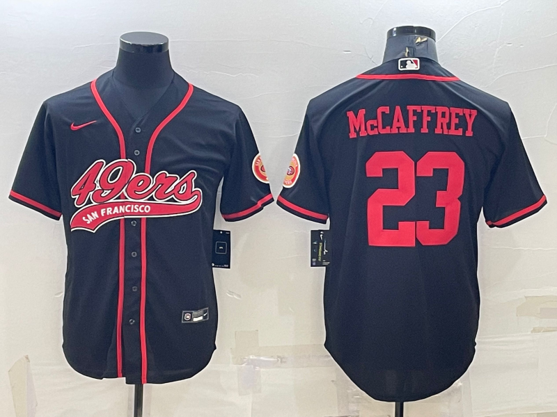 Men's San Francisco 49ers Christian McCaffrey #23 Black Game jersey Joint Edition