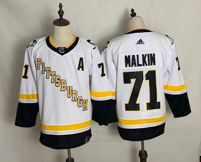 Men's Pittsburgh Penguins Evgeni Malkin #71 White Player Game jersey
