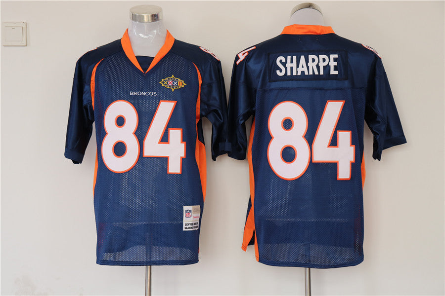 Men's Denver Broncos Shannon Sharpe Mitchell & Ness Navy Legacy Replica jersey