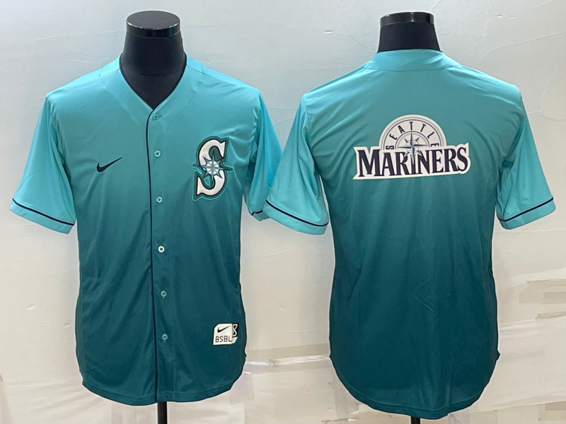 Men's Seattle Mariners Aqua Replica Team jersey