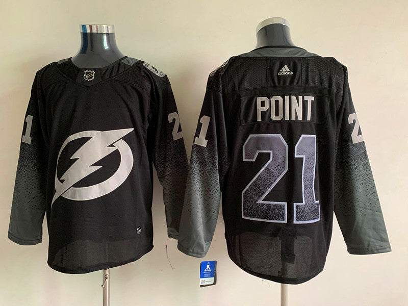 Men's Tampa Bay Lightning Brayden Point #21 Black Player jersey