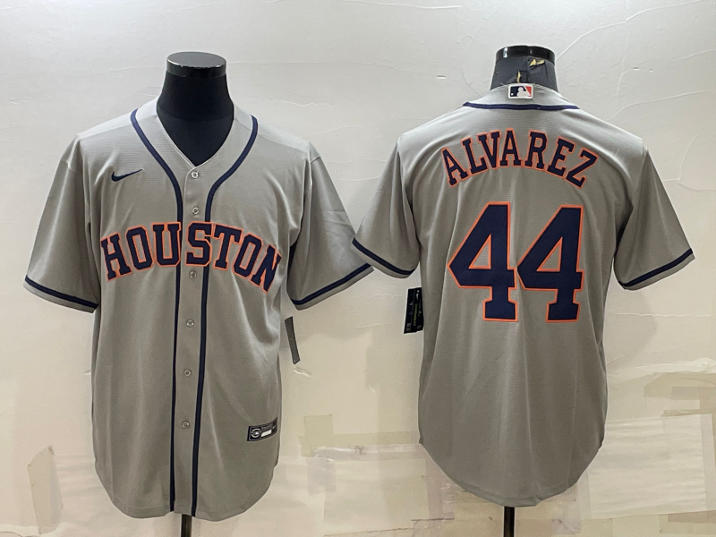Men's Houston Astros Yordan Alvarez #44 Gray Replica Player jersey