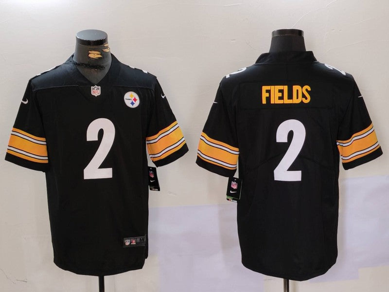 Men's Pittsburgh Steelers Justin Fields #2 Black Player jersey