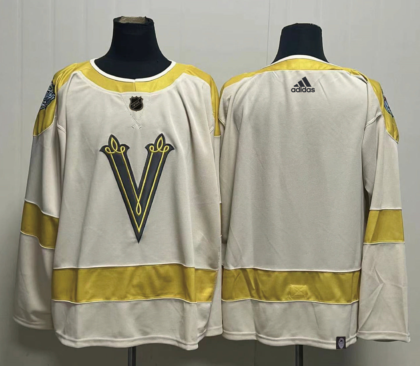 Men's Vegas Golden Knights Cream 2024 NHL Winter Classic Primegreen Authentic Blank jersey