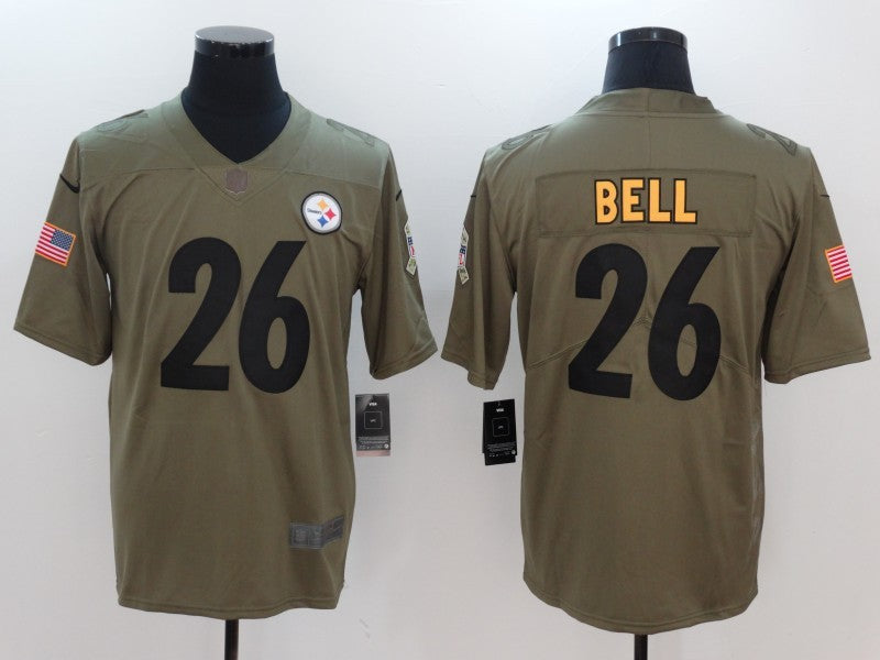 Men's Pittsburgh Steelers LeVeon Bell #26 Brown Game jersey