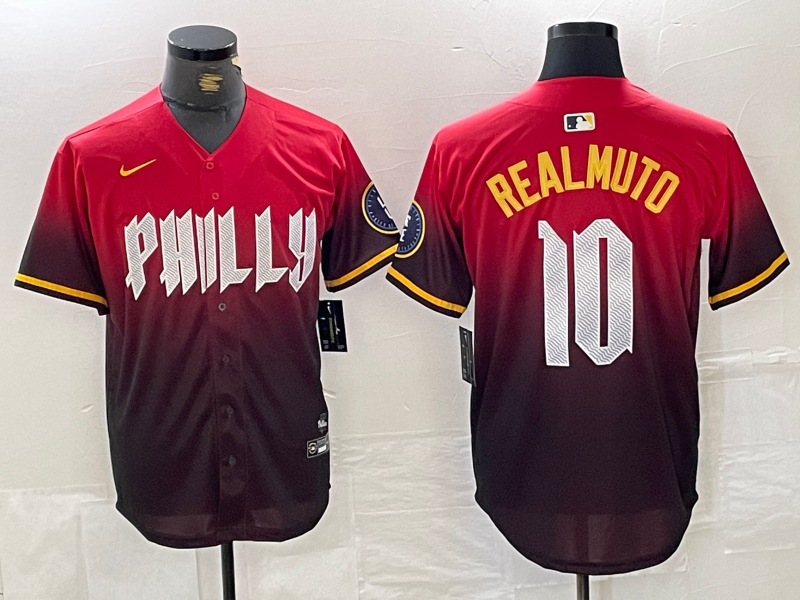 Men's Philadelphia Phillies J.T. Realmuto #10 Red 2024 City Connect Limited Player jersey