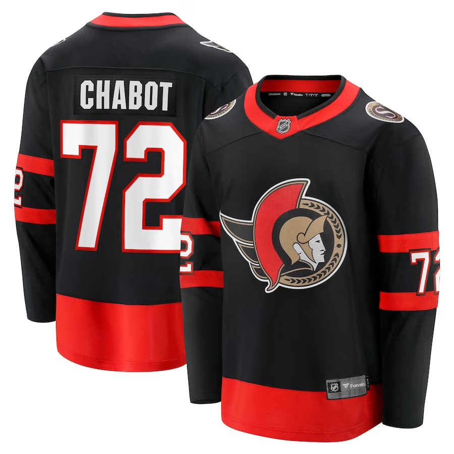 Men's Ottawa Senators Thomas Chabot #72 Black Player jersey