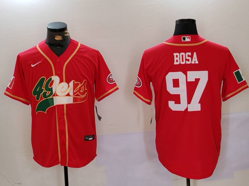 Men's San Francisco 49ers Nick Bosa #97 Scarlet Game jersey