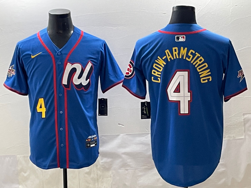Men's National League Pete Crow-Armstrong #4 Blue 2025 All-Star Edition Limited Player Jersey