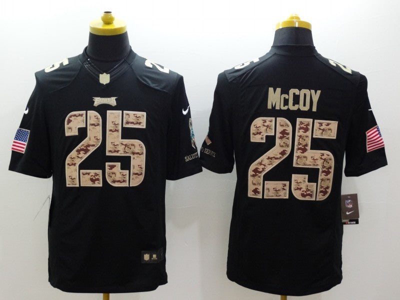 Men's Philadelphia Eagles LeSean McCoy #25 Black Game Player jersey