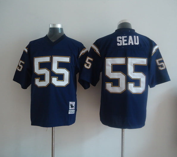 Men's San Diego Chargers Junior Seau Mitchell & Ness Royal Legacy Replica jersey
