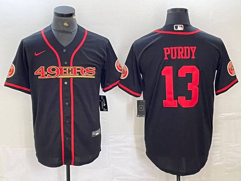 Men's San Francisco 49ers Brock Purdy #13 Black Joint Edition Player jersey