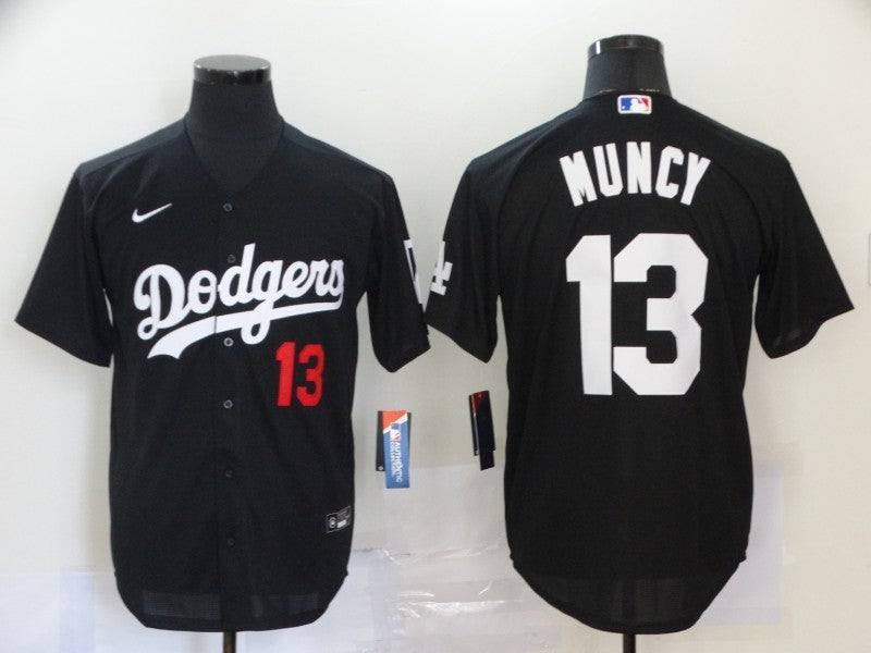 Men's Los Angeles Dodgers Max Muncy #13 Black Stitched jersey