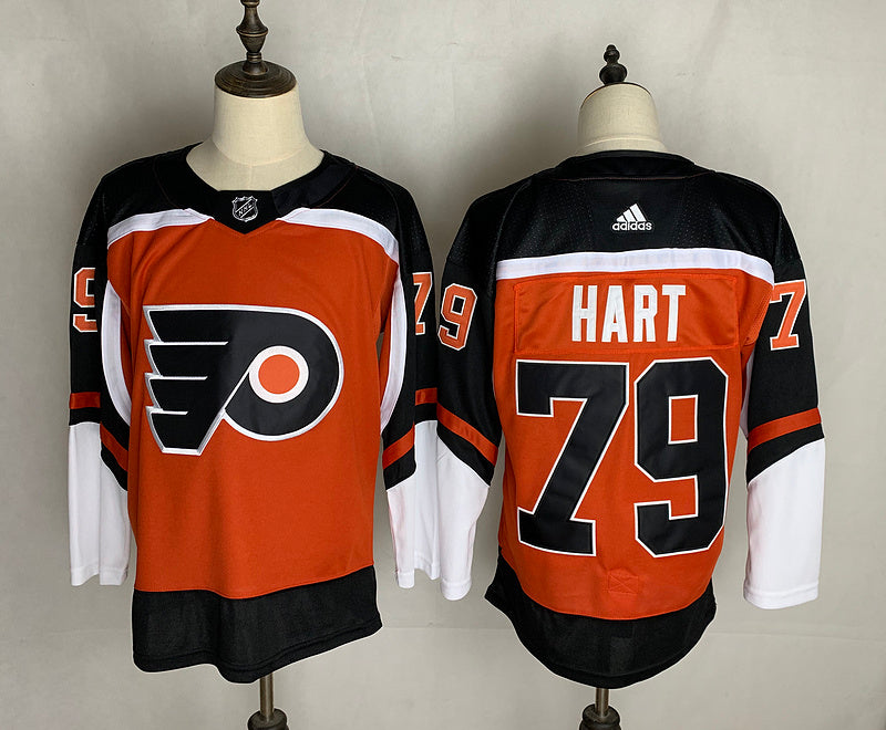 Men's Philadelphia Flyers Carter Hart #79 Orange Player Game jersey