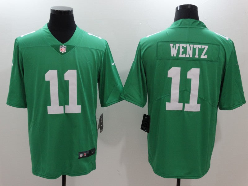 Men's Philadelphia Eagles Carson Wentz #11 Green Game Player jersey