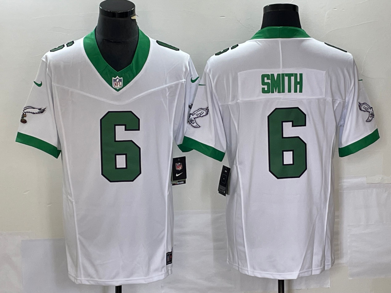 Men's Philadelphia Eagles DeVonta Smith #6 White Game Player jersey