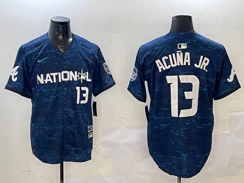 Men's National League Ronald Acuna Jr. #13 Navy 2023 MLB All-Star Game Limited Player jersey
