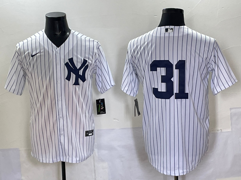 Men's New York Yankees Ichiro Suzuki #31 White Limited Player Jersey