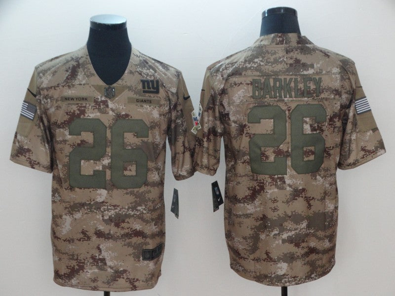 Men's New York Giants Saquon Barkley #26 Camouflage Game jersey