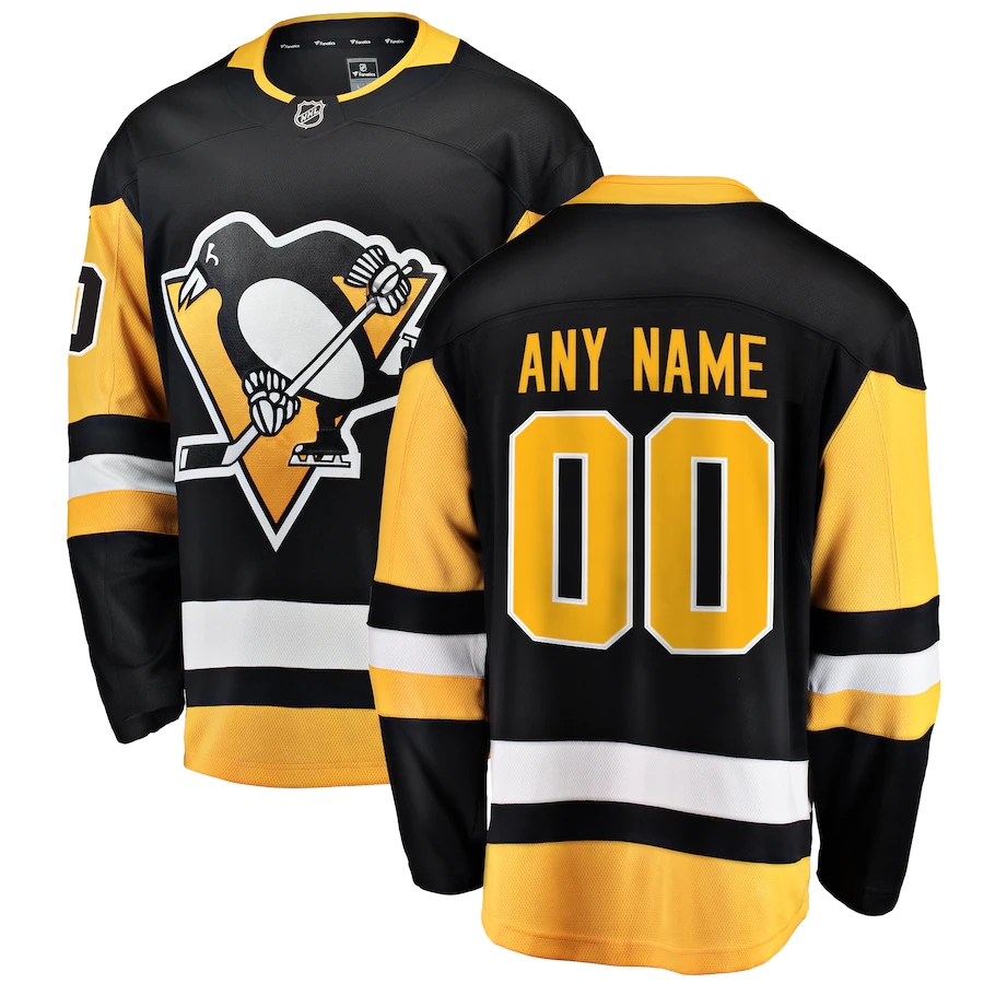 Men's Pittsburgh Penguins Fanatics Branded Black Custom Player jersey