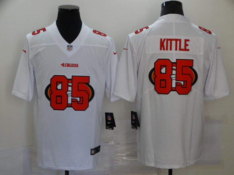 Men's San Francisco 49ers #85 George Kittle White Team Game jersey