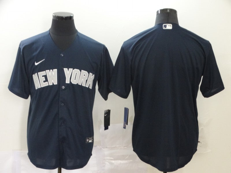 Men's New York Yankees Navy Replica Blank jersey