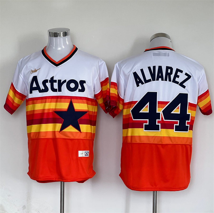 Men's Houston Astros Yordan Alvarez #44 White Home Cooperstown Collection Player jersey