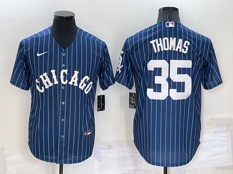 Men's Chicago White Sox Frank Thomas #35 Blue Replica Baseball jersey