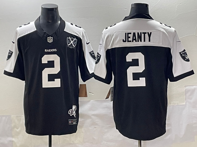 Men's Las Vegas Raiders Ashton Jeanty #2 Black Game Jersey