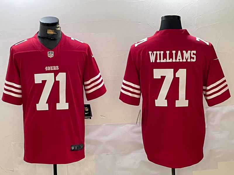 Men's San Francisco 49ers Trent Williams #71 Scarlet Game Player jersey
