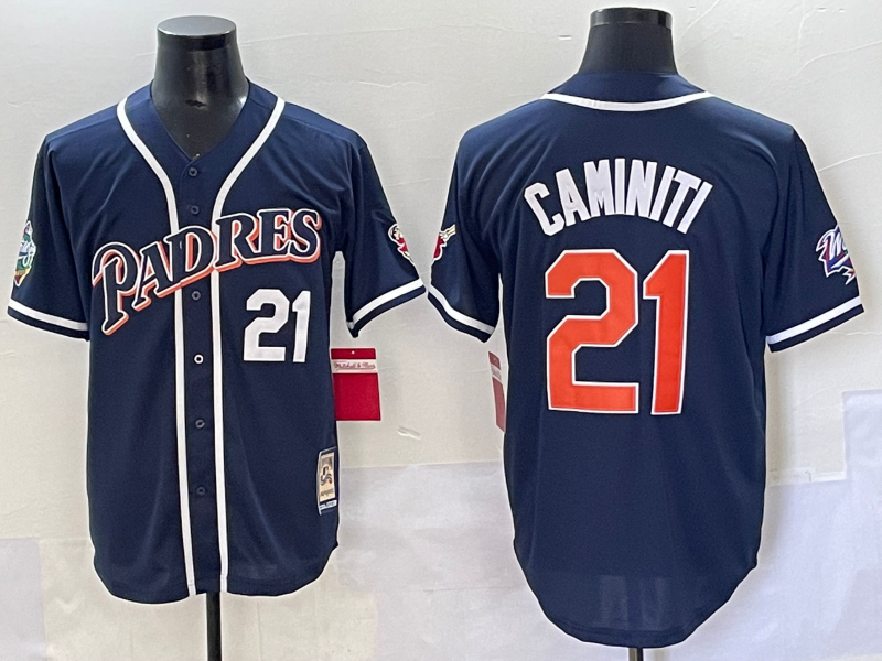 Men's San Diego Padres Ken Caminiti #21 Navy Limited Player Jersey