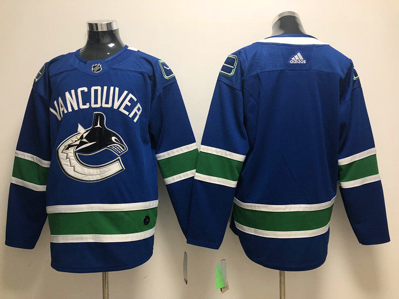 Men's Vancouver Canucks Blue Breakaway Home Blank jersey