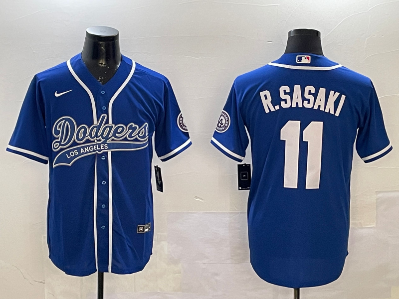 Men's Los Angeles Dodgers Roki Sasaki #11 Royal Player jersey