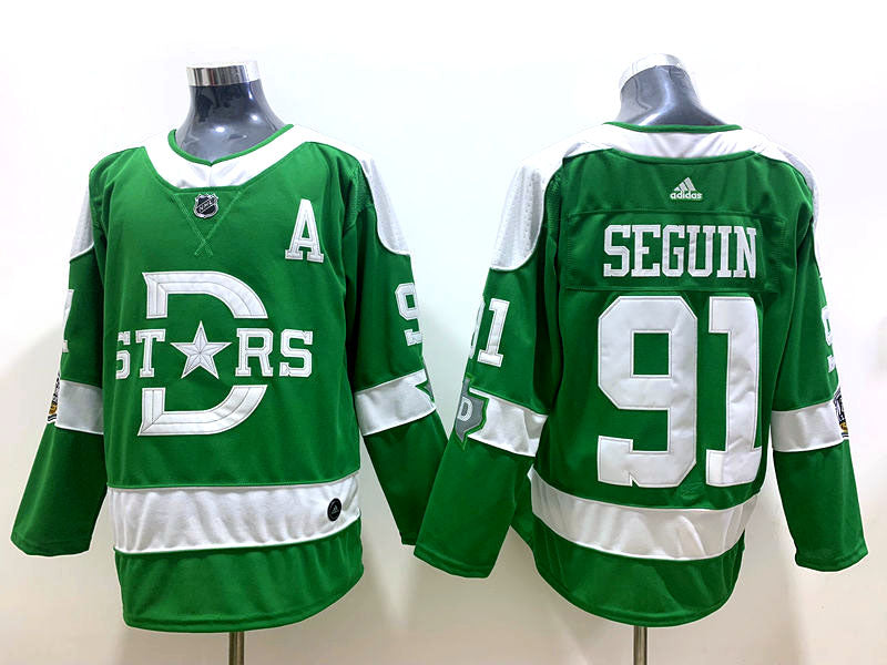 Men's Dallas Stars Tyler Seguin #91 Green Breakaway Player jersey