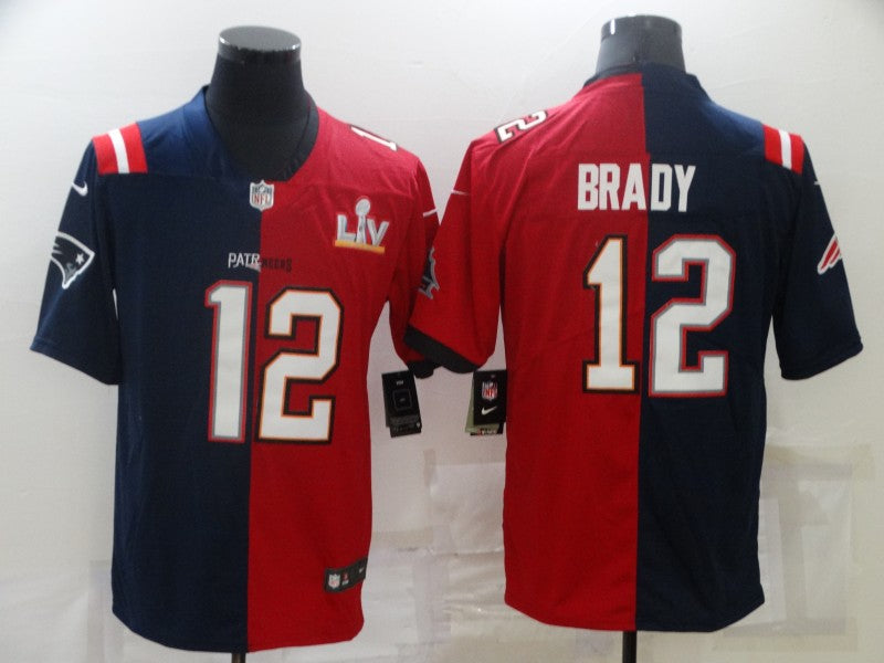 Men's Tampa Bay Buccaneers Tom Brady #12 Blue/Red Game jersey