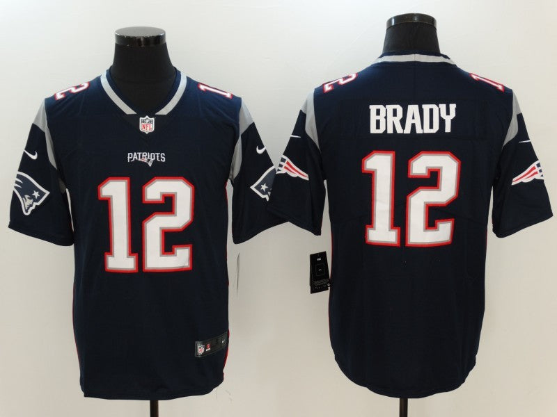 Men's Tom Brady #12 New England Patriots jersey Navy