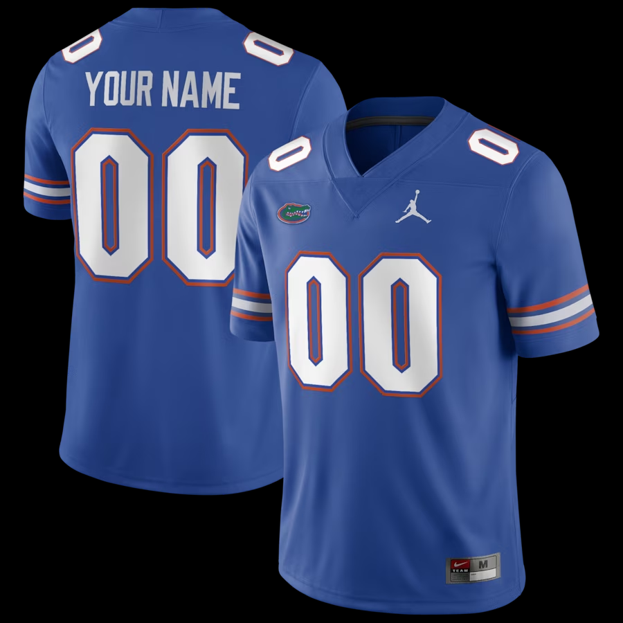 Men's Florida Gators Royal Football Custom Game Jersey