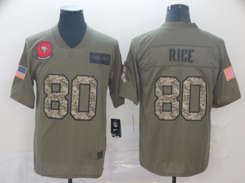 Men's San Francisco 49ers Jerry Rice #80 Brown Alternate Game jersey